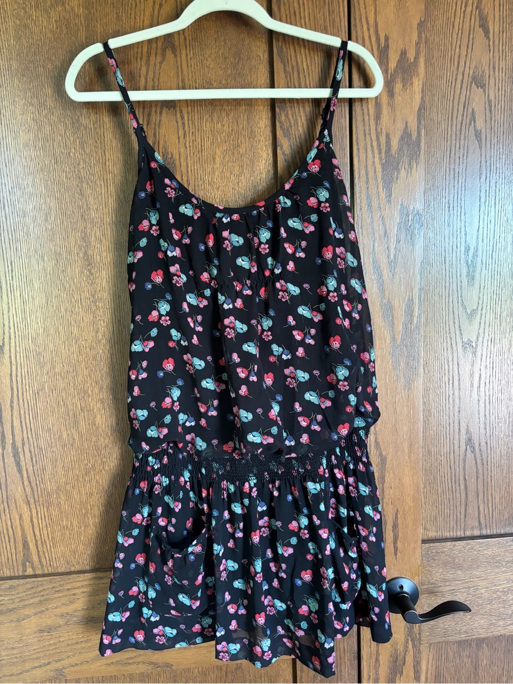 Black and Floral Fun Tunic Top